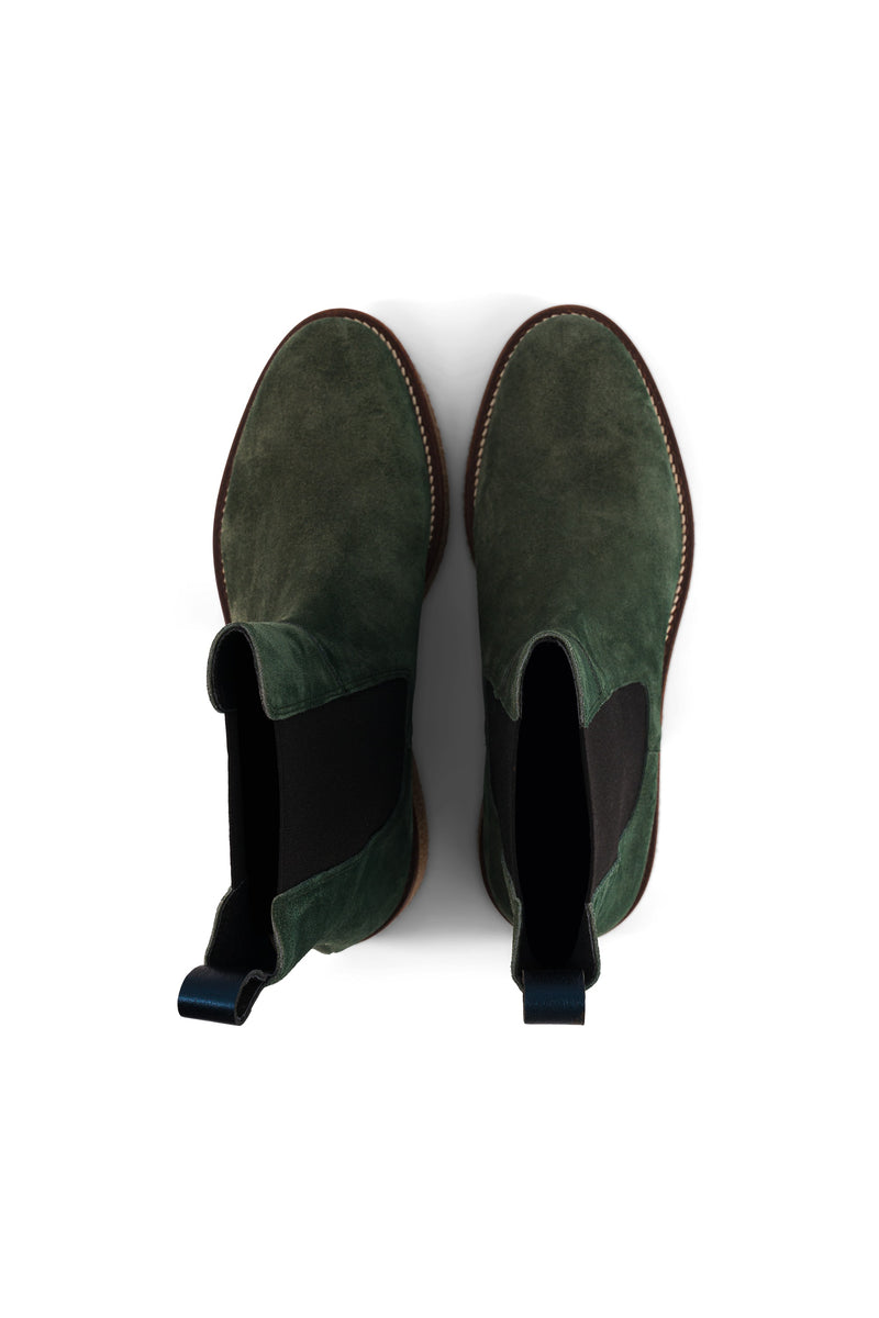 Crepe Chelsea Boots - Forest