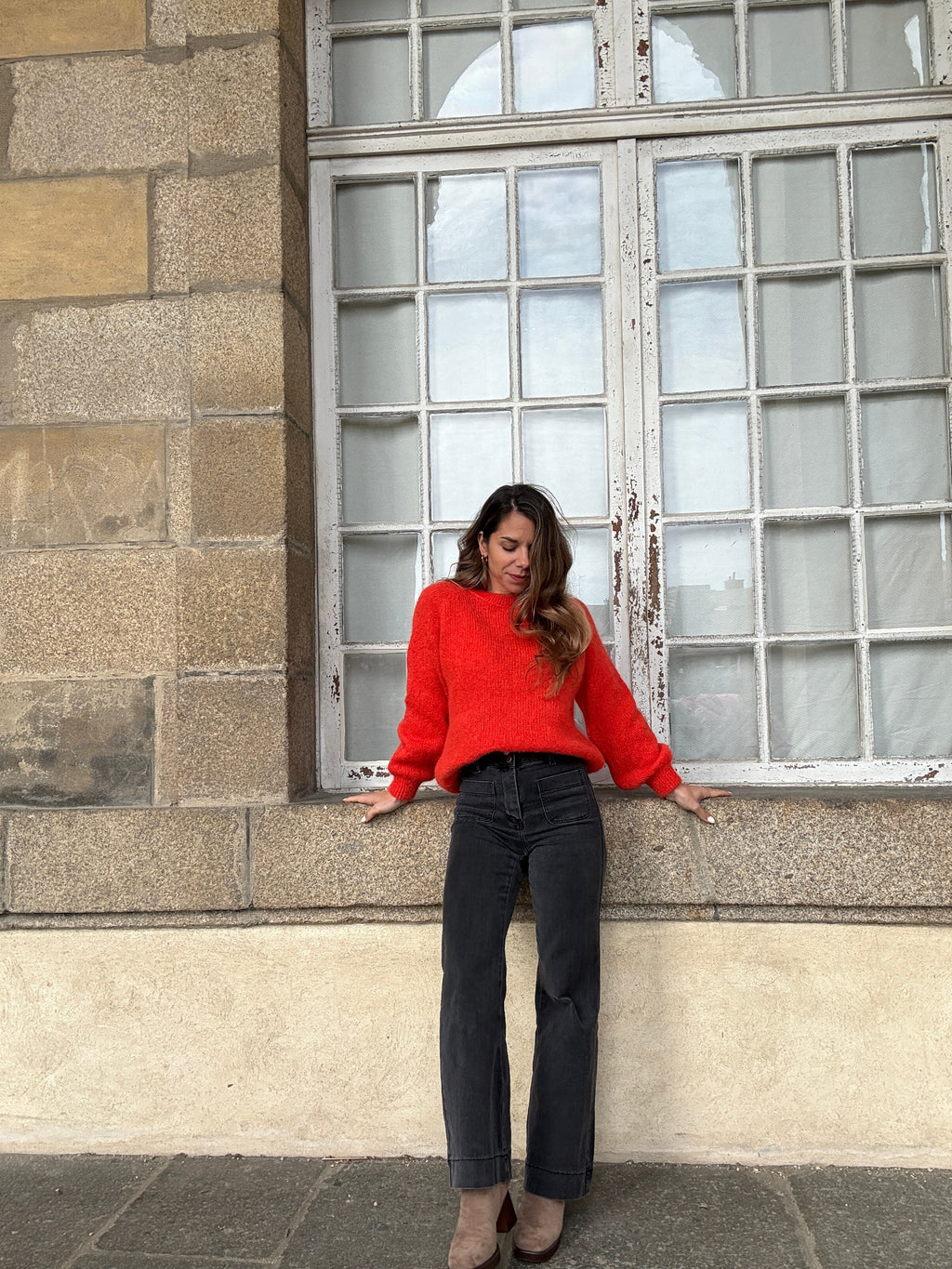 Anna orange-red jumper