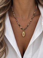 Collier Hena - Pierres Naturelles - Plusieurs Couleurs Disponibles