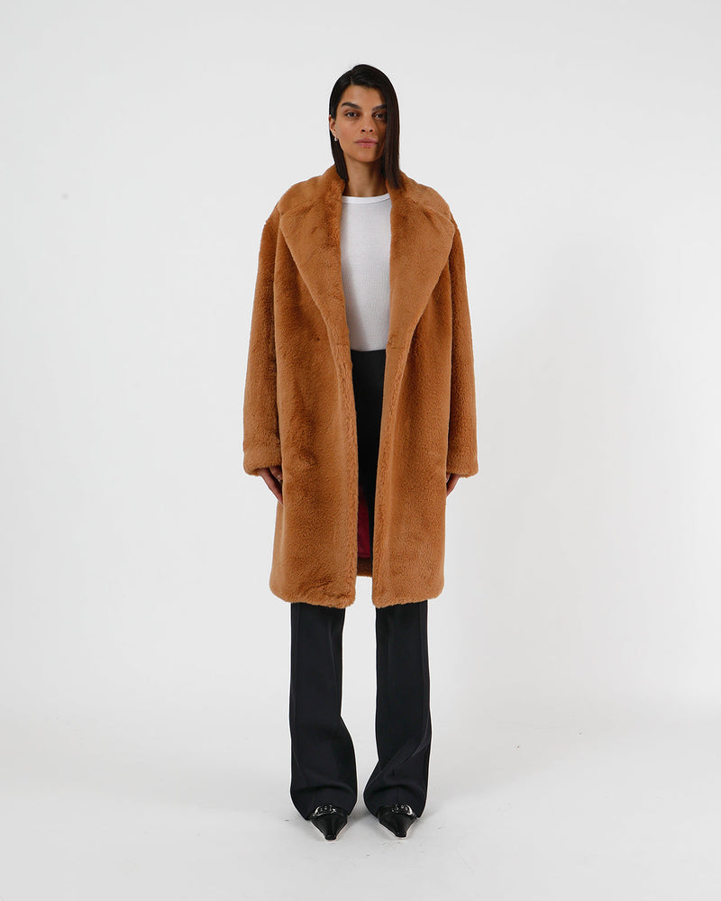 Manteau Stella Plant Based Fur - Biscuit