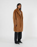 Manteau Stella Plant Based Fur - Biscuit