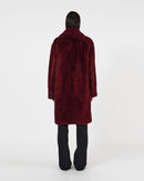 Manteau Stella Plant Based Fur - Garnet / Rouge