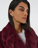 Manteau Stella Plant Based Fur - Garnet / Rouge