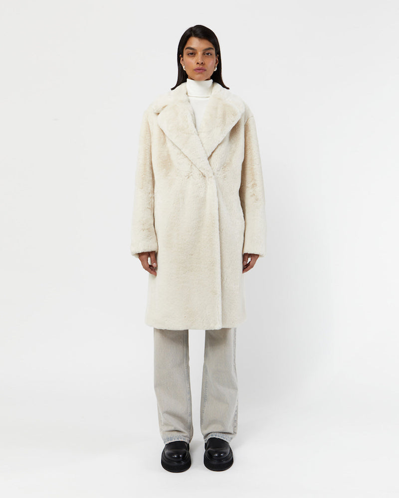 Manteau Stella Plant Based Fur - Oat