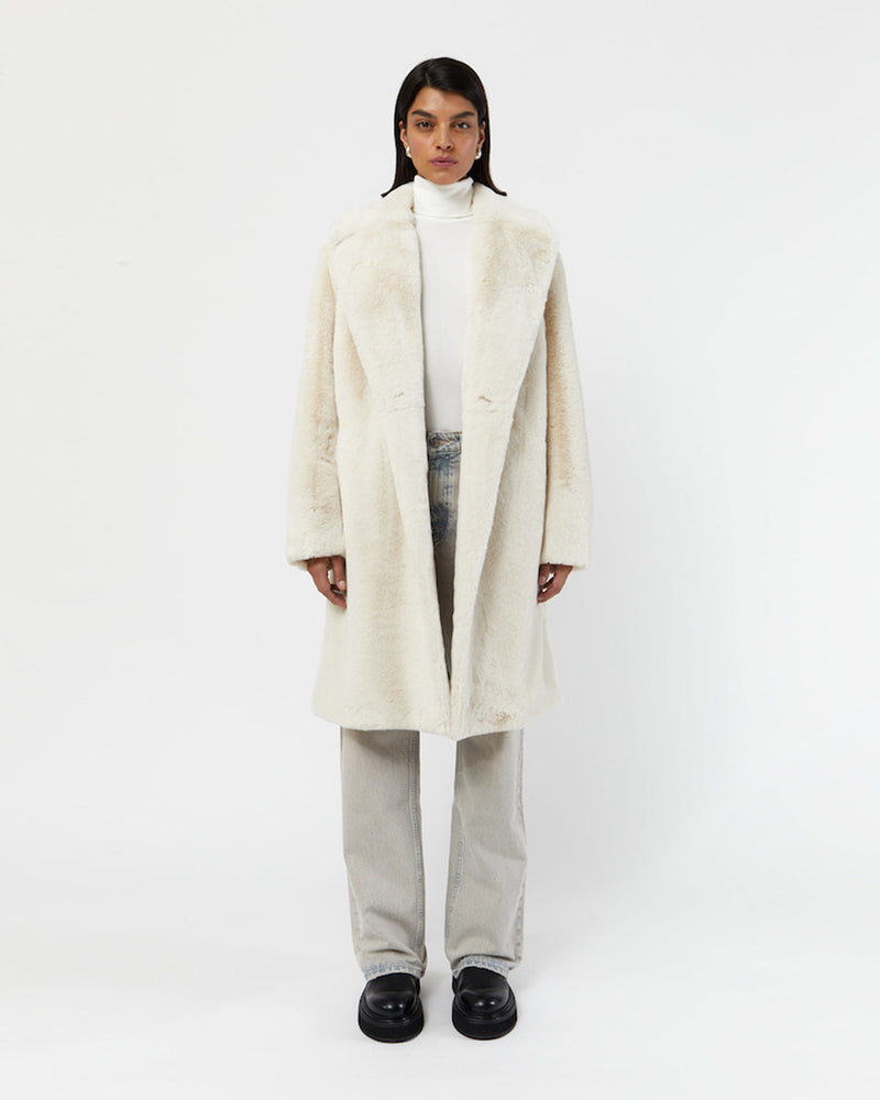 Manteau Stella Plant Based Fur - Oat