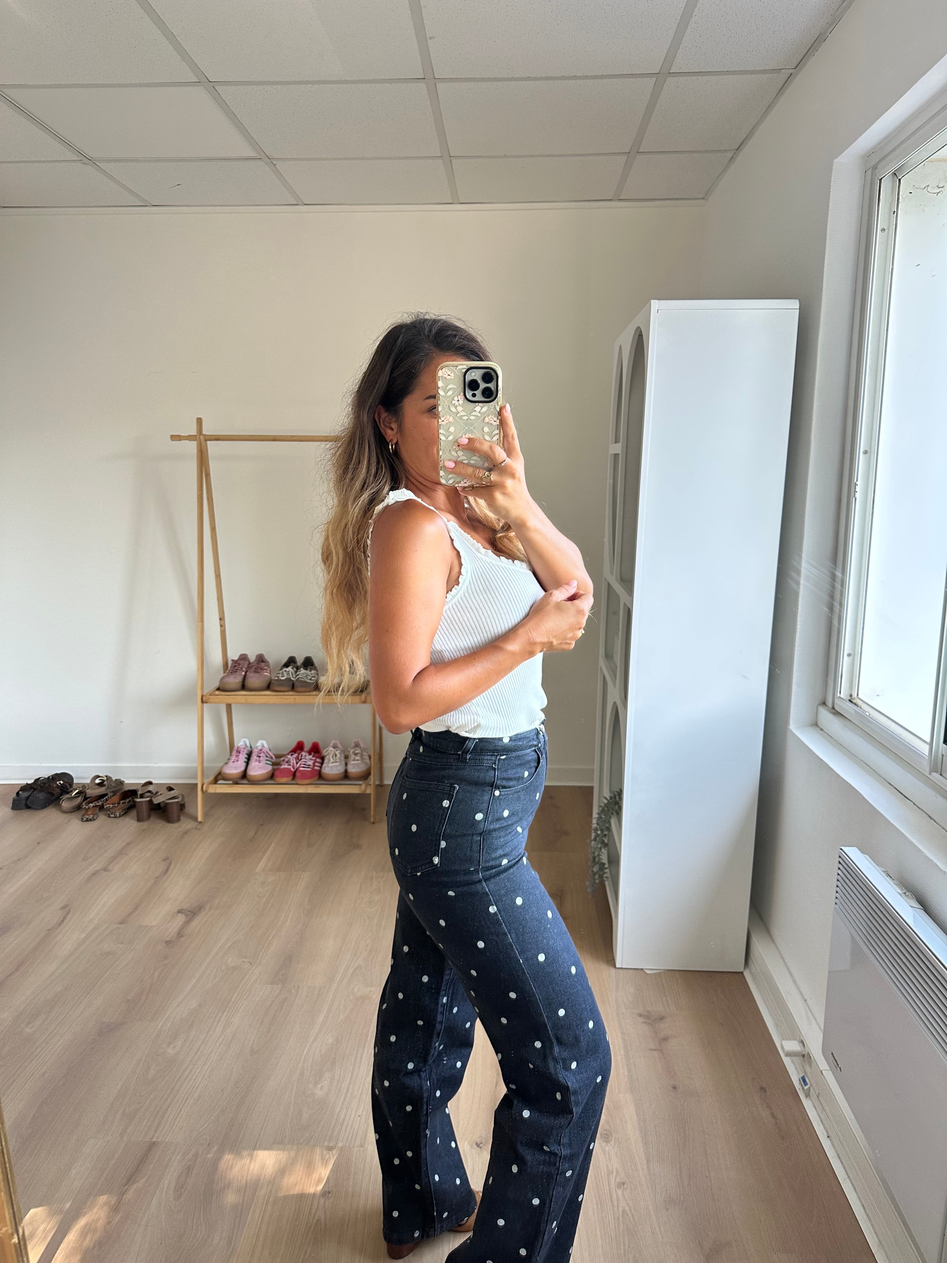 Jean évasé à pois Emma