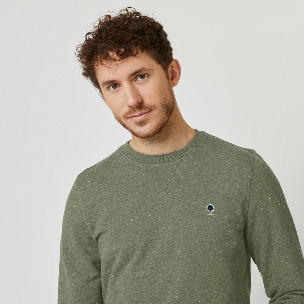 Khaki Round Neck Sweatshirt Donon - Men