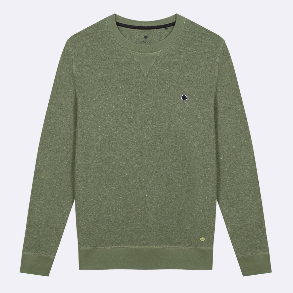 Khaki Round Neck Sweatshirt Donon - Men