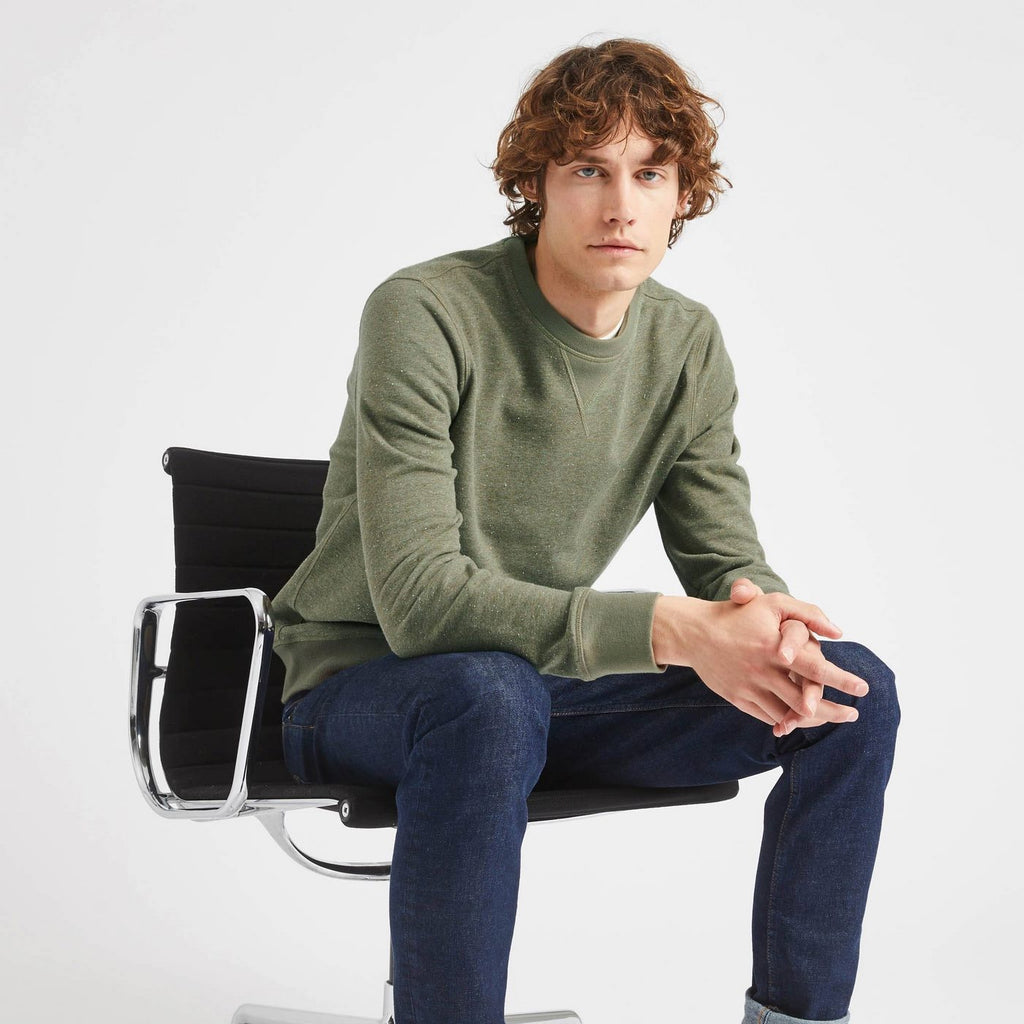 Khaki Round Neck Sweatshirt Donon - Men