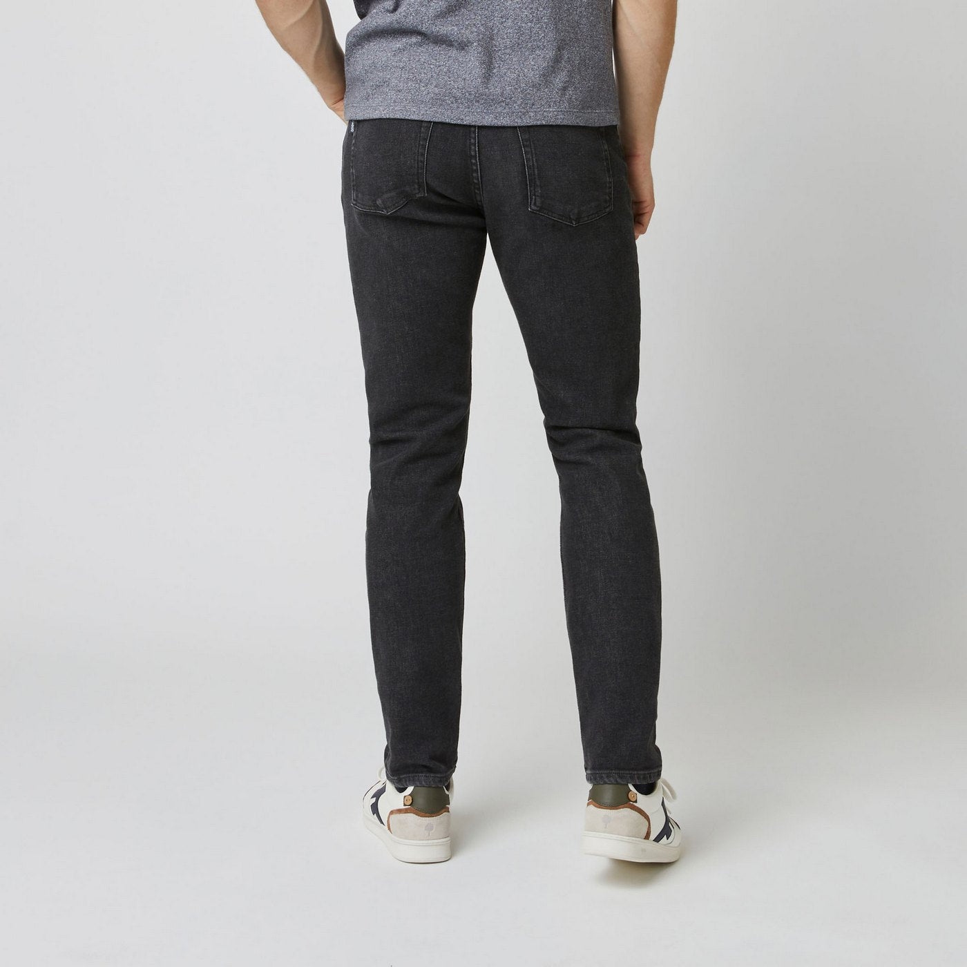 Dark Grey Slim Denim Jeans - Men