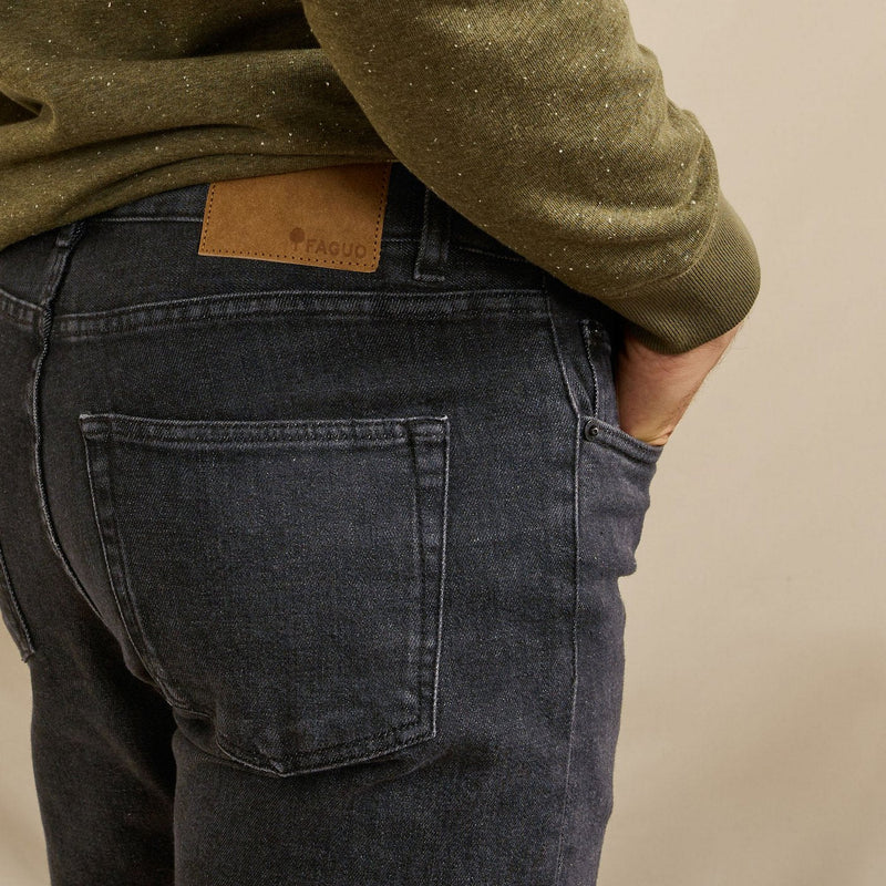 Faguo - Jean Gris Foncé Denim Slim - Homme