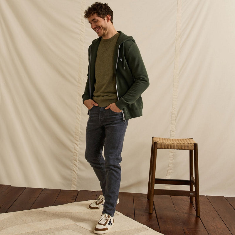 Faguo - Jean Gris Foncé Denim Slim - Homme