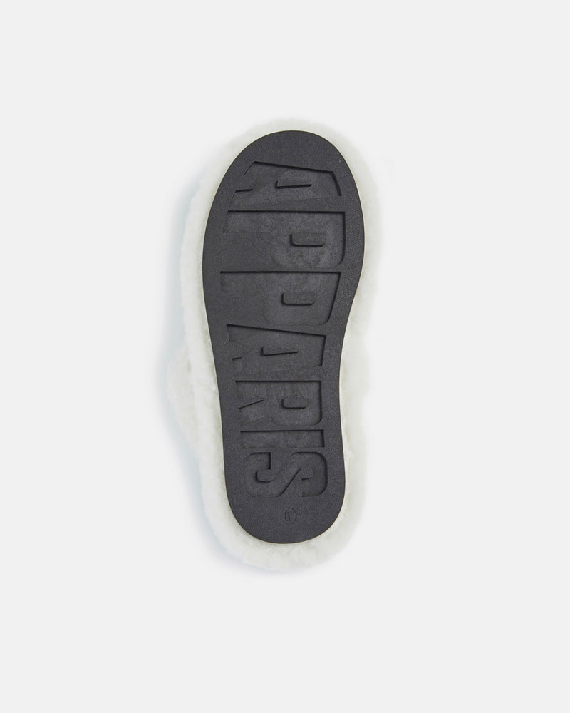 Biba Luxe Slipper Teddie Ivory