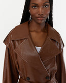 Manteau Isa Crinkle - Camel