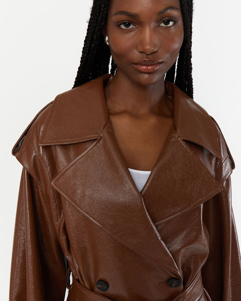 Manteau Isa Crinkle - Camel