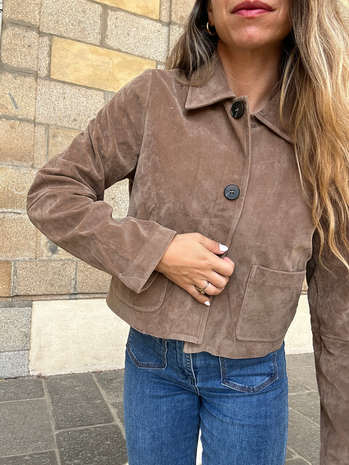 Chaqueta efecto ante Aline