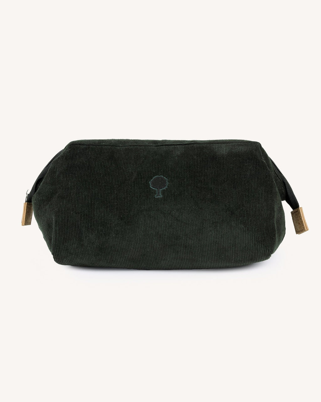 Neceser de terciopelo verde oscuro