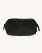 Neceser de terciopelo verde oscuro