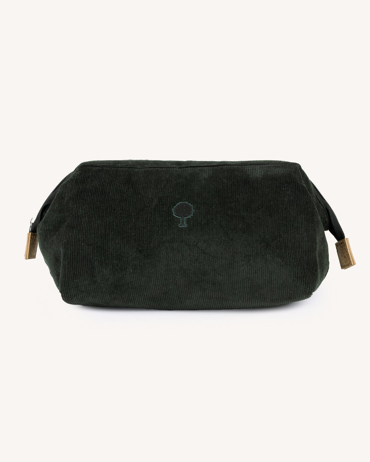 Neceser de terciopelo verde oscuro