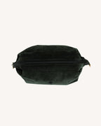 Neceser de terciopelo verde oscuro