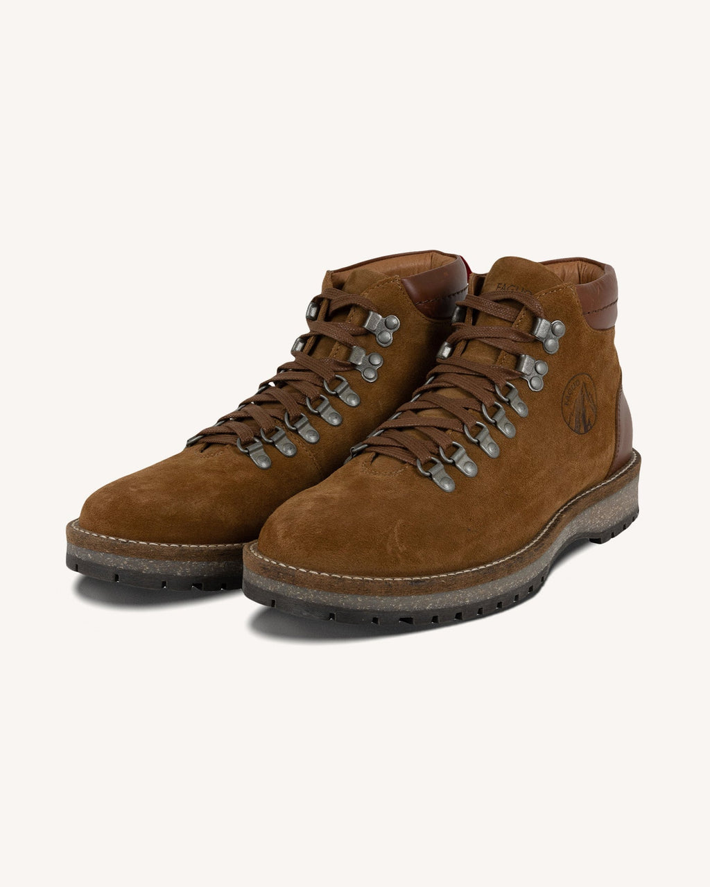 Zapatos de ante y cuero camel