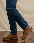Zapatos de ante y cuero camel