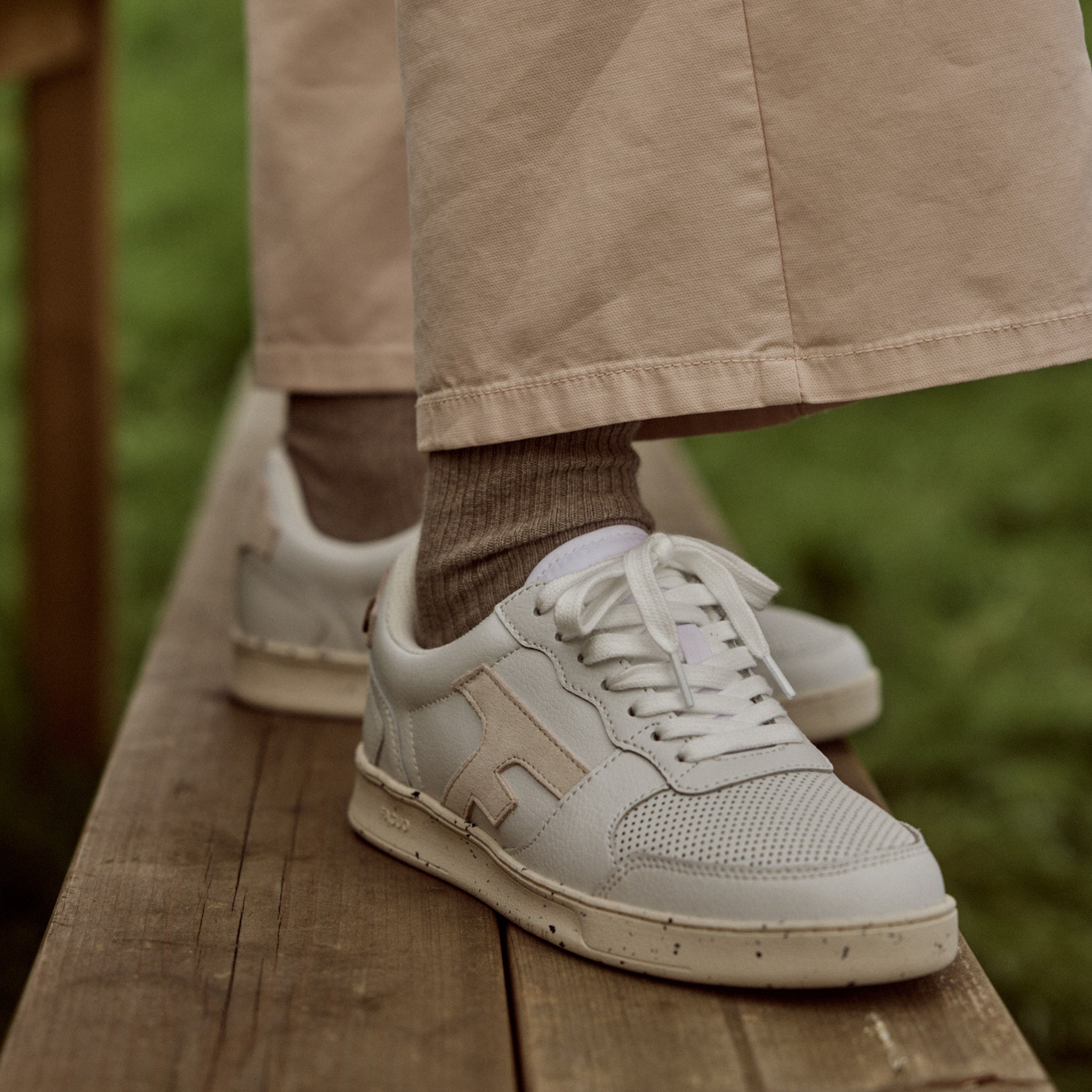 Baskets Blanches & Écrues Hazel - Mixte
