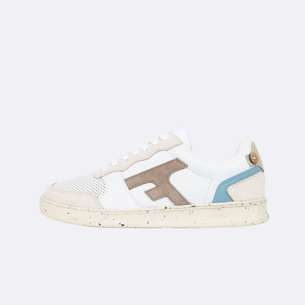 Baskets Blanches & Beiges Hazel - Femme