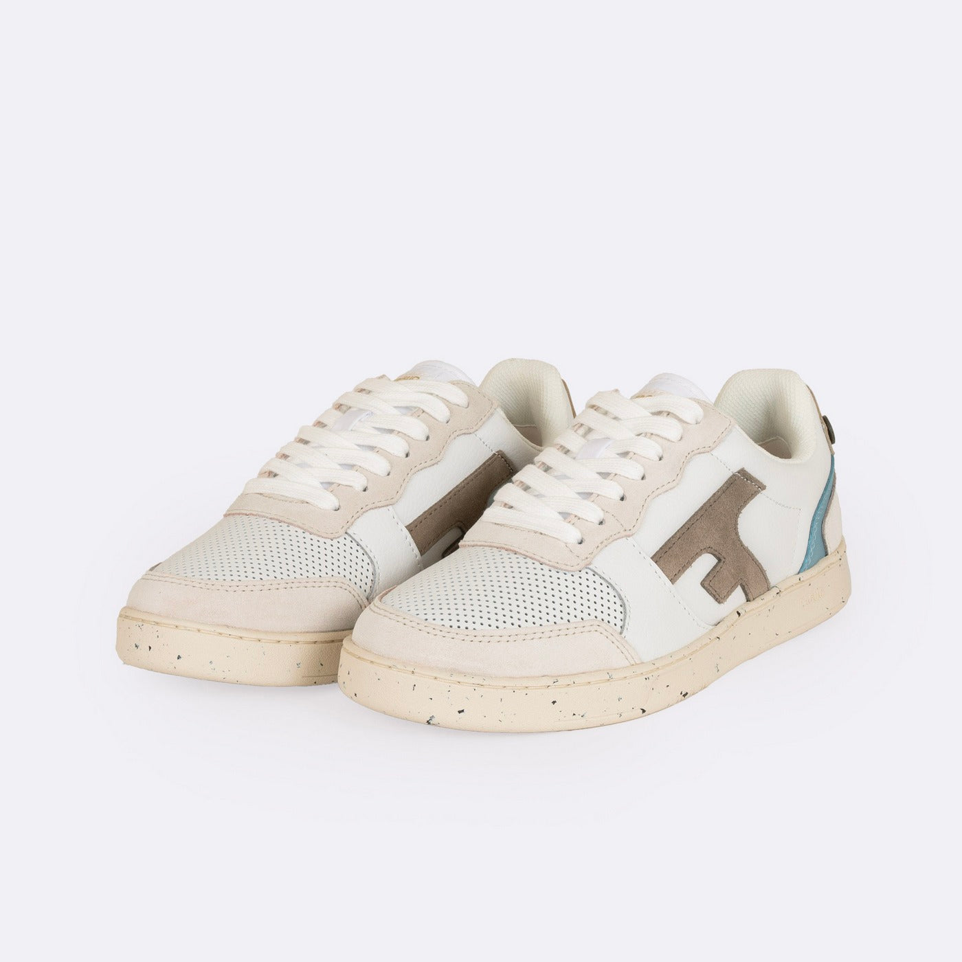 Baskets Blanches & Beiges Hazel - Femme