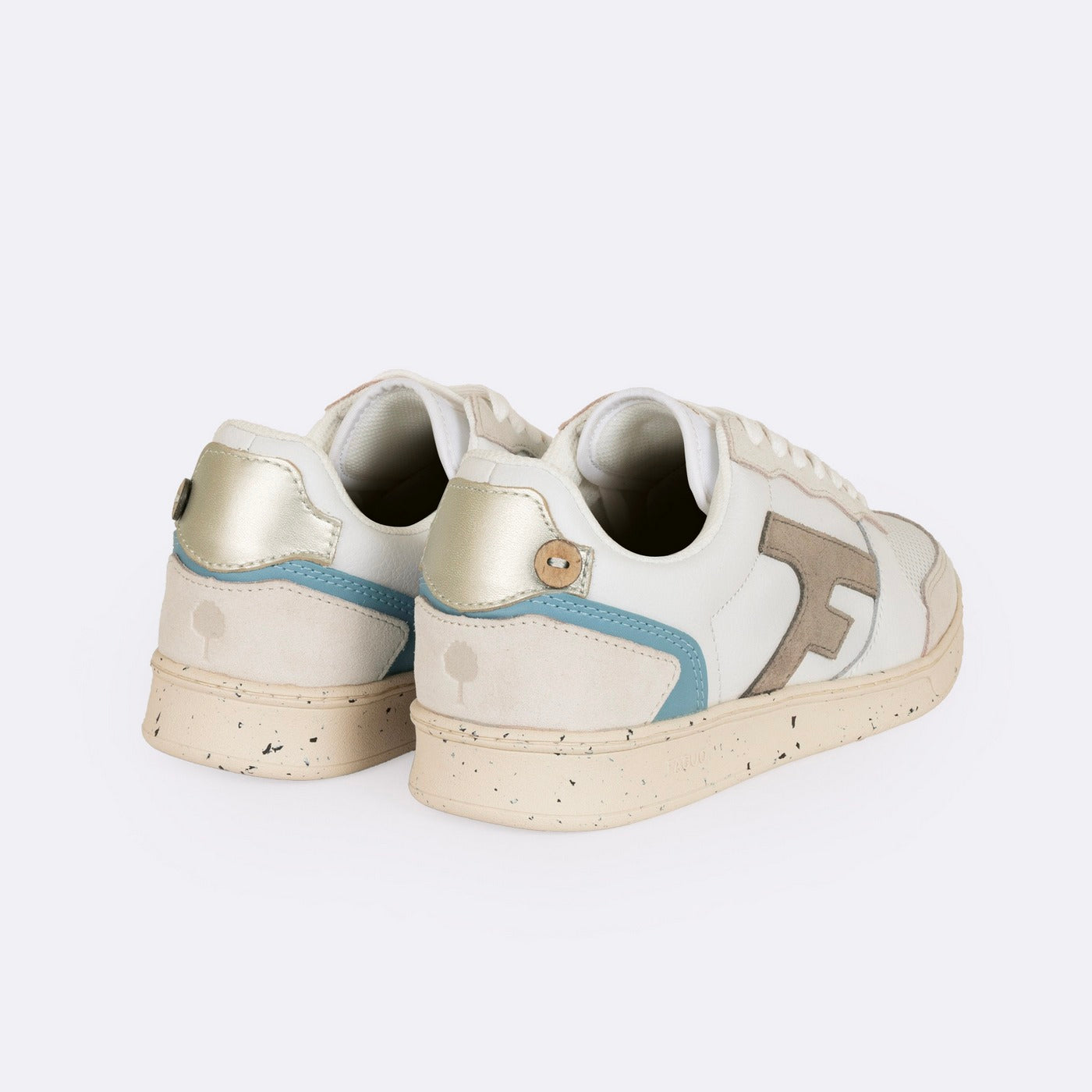 Baskets Blanches & Beiges Hazel - Femme
