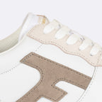 Baskets Blanches & Beiges Hazel - Femme