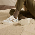 Baskets Blanches & Beiges Hazel - Femme