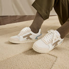 Baskets Blanches & Beiges Hazel - Femme