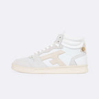 Baskets Blanches & Beiges Hazel Mid - Femme
