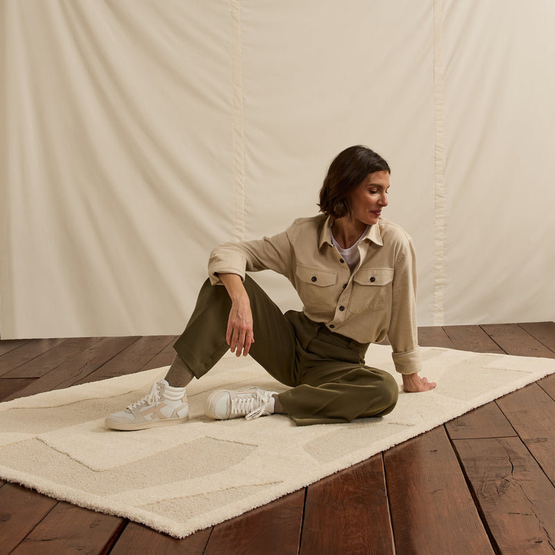 Baskets Blanches & Beiges Hazel Mid - Femme