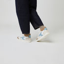 Baskets Blanches & Marron Clair Hazel Mid - Femme