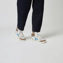 Baskets Blanches & Marron Clair Hazel Mid - Femme