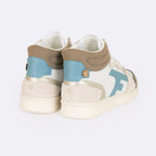 Baskets Blanches & Marron Clair Hazel Mid - Femme