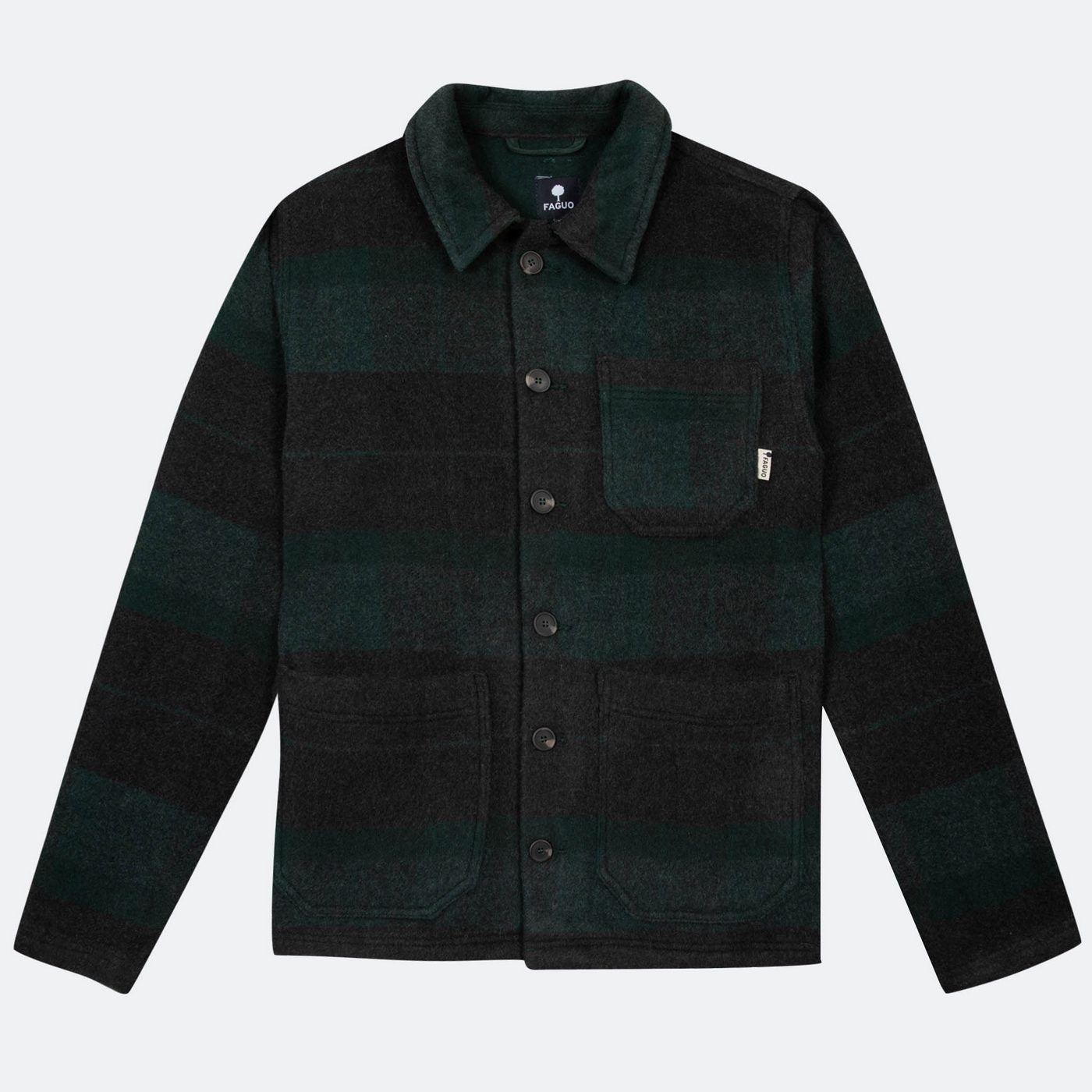 Veste Vert Foncé & Grise Lorge - Homme