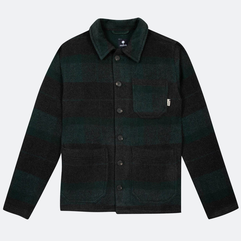 Faguo - Veste Vert Foncé & Grise Lorge - Homme