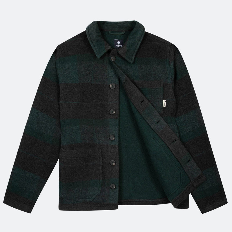 Faguo - Veste Vert Foncé & Grise Lorge - Homme