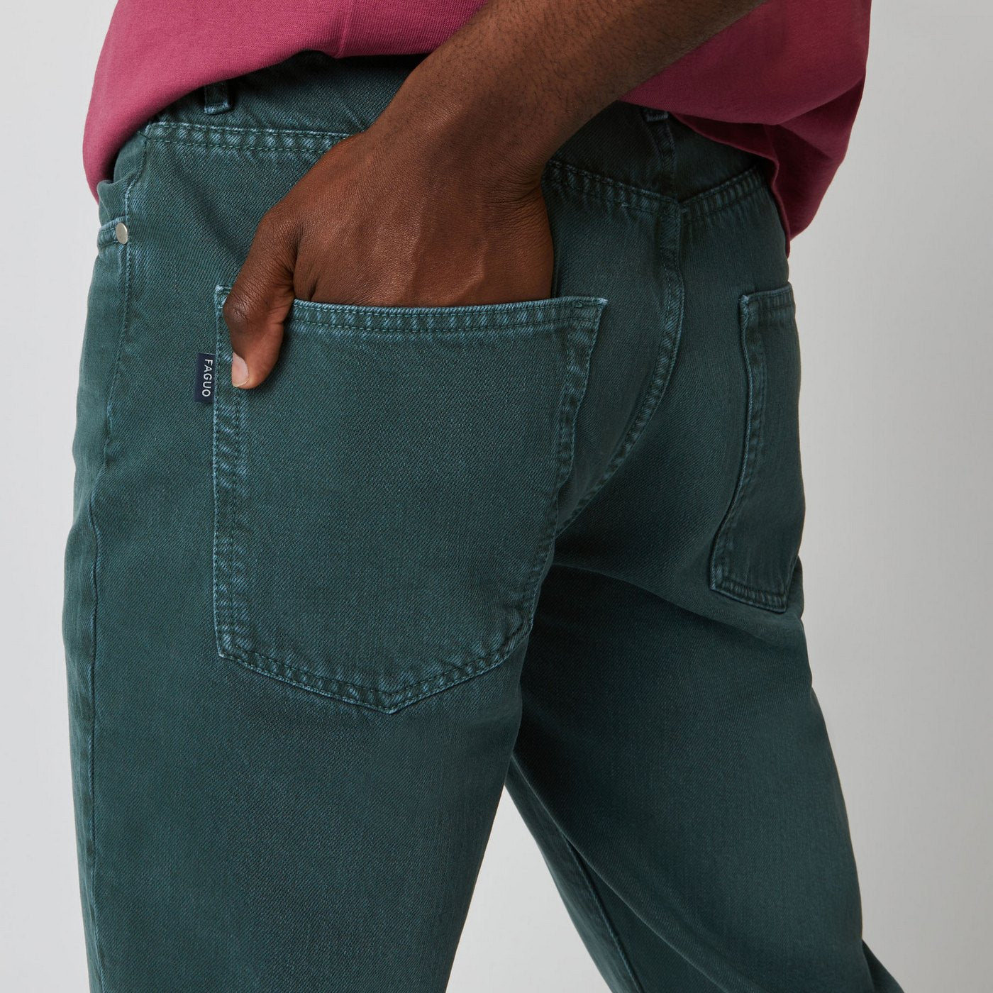 Jean Vert Denim Tapered - Homme
