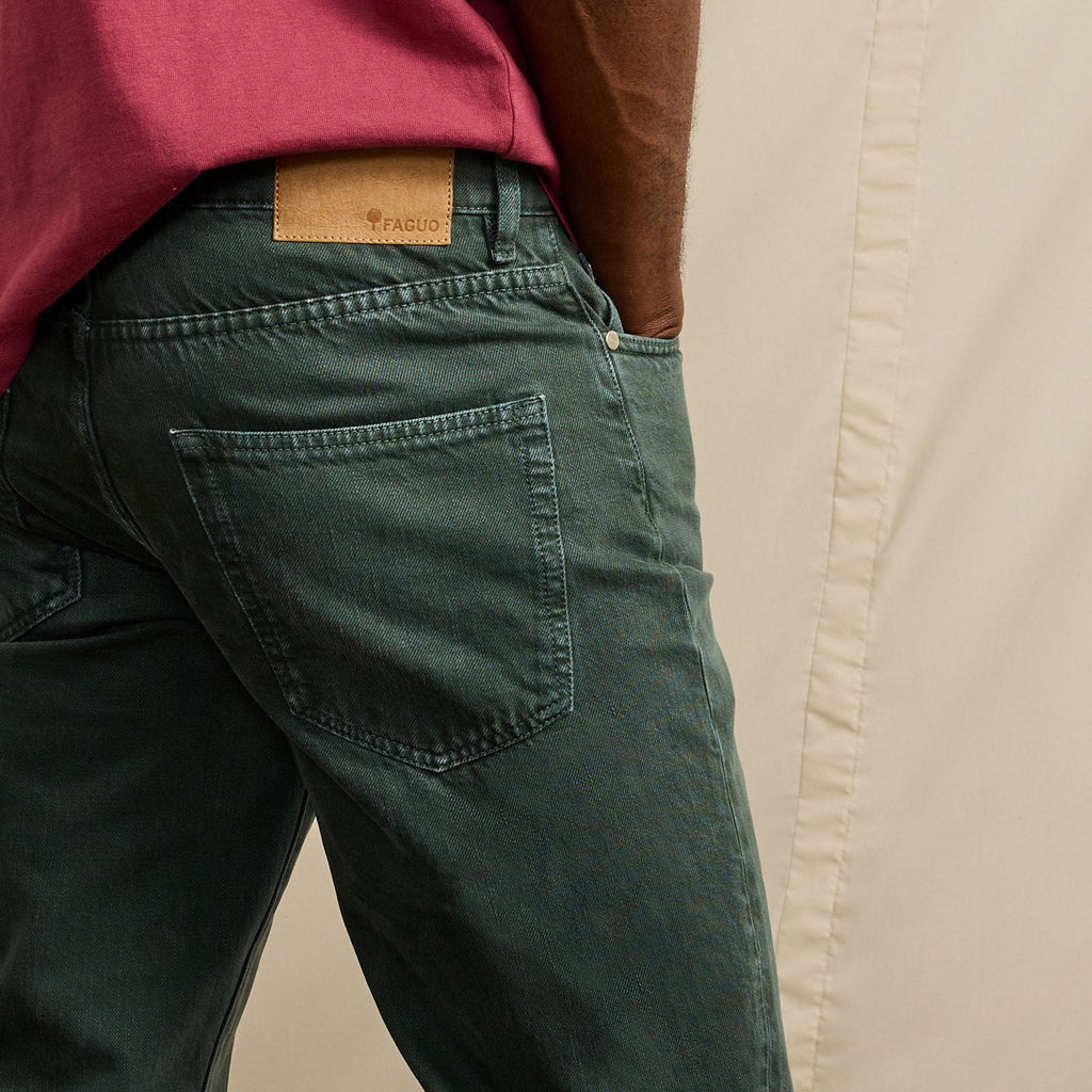 Jean Vert Denim Tapered - Homme