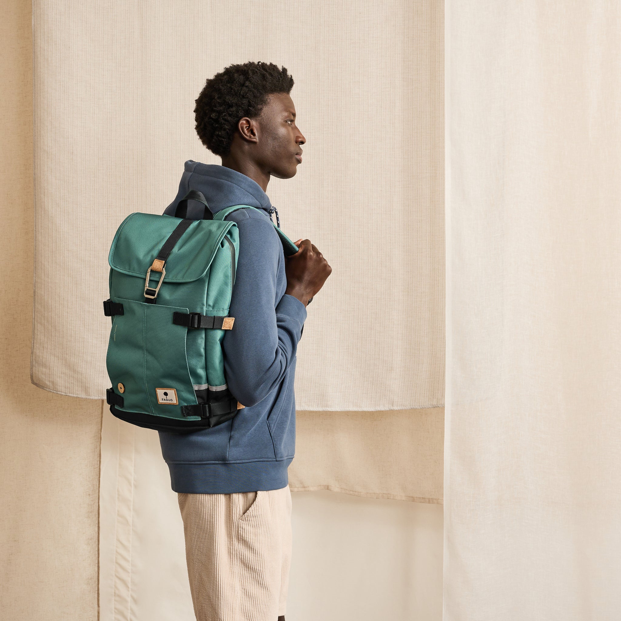 Blue Commuter Backpack - Men's