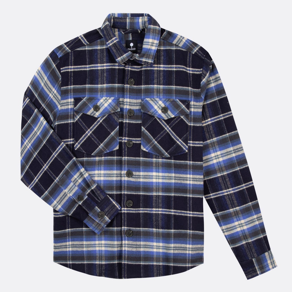 Sobrecamisa Azul Oscuro y Blanca Flavigny - Hombre