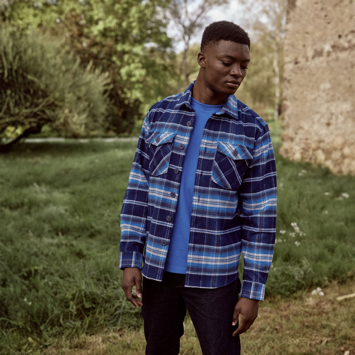 Sobrecamisa Azul Oscuro y Blanca Flavigny - Hombre