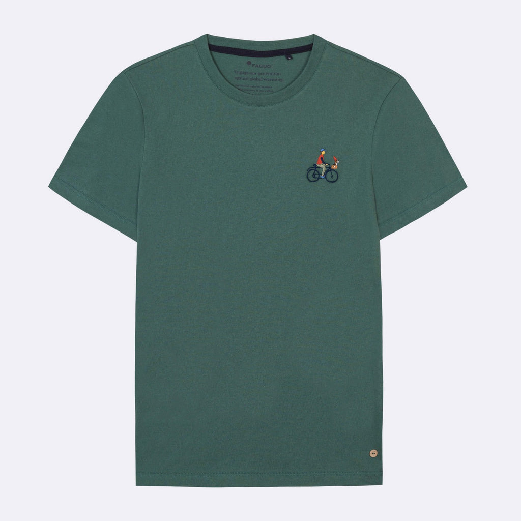 T-Shirt Vert Grisé Brodé Arcy - Homme