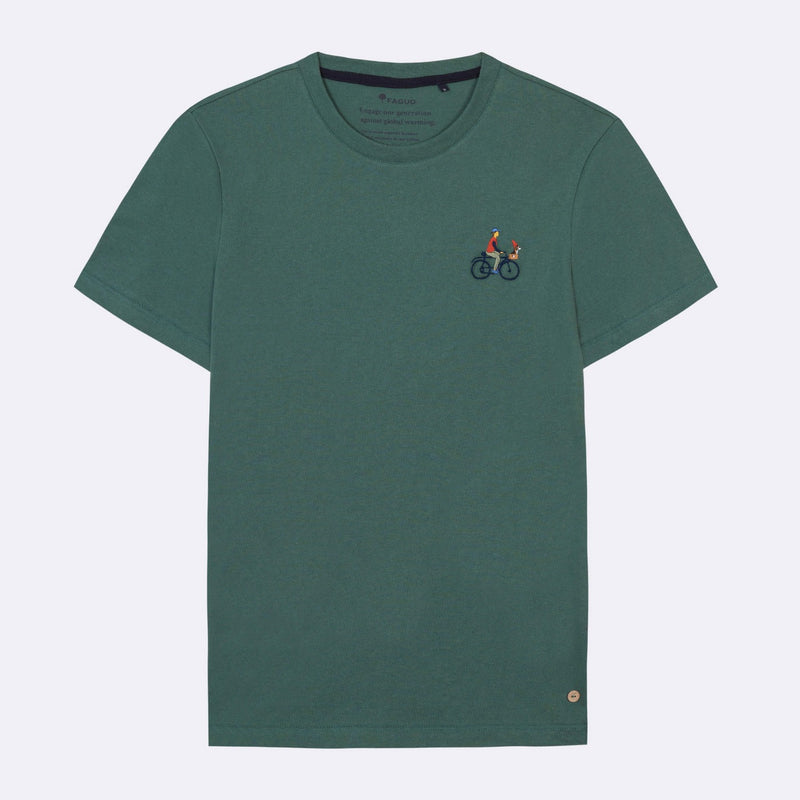 T-Shirt Vert Grisé Brodé Arcy - Homme