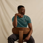 T-Shirt Vert Grisé Brodé Arcy - Homme