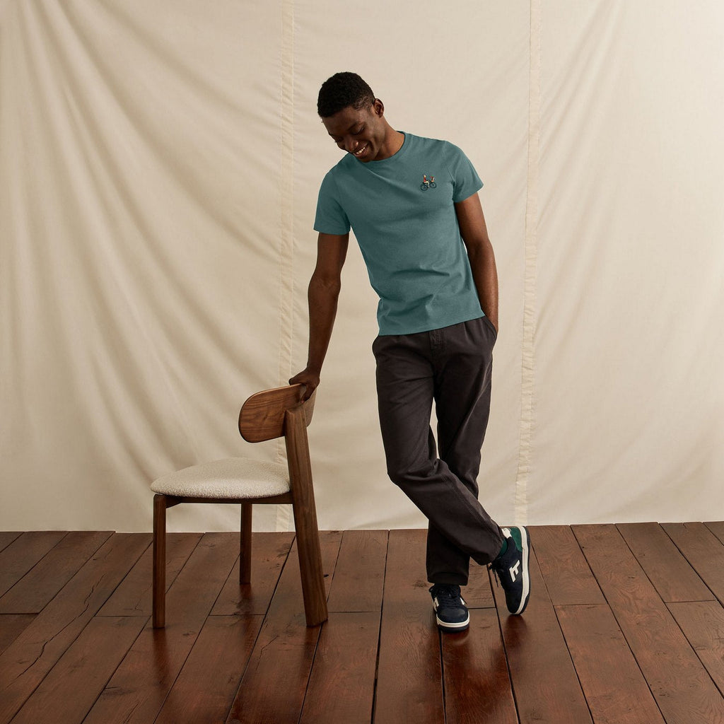 T-Shirt Vert Grisé Brodé Arcy - Homme